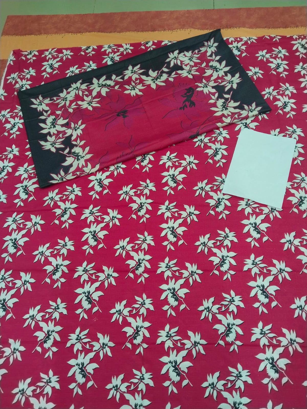 Nishat 3PC cotton linen Mix Printed