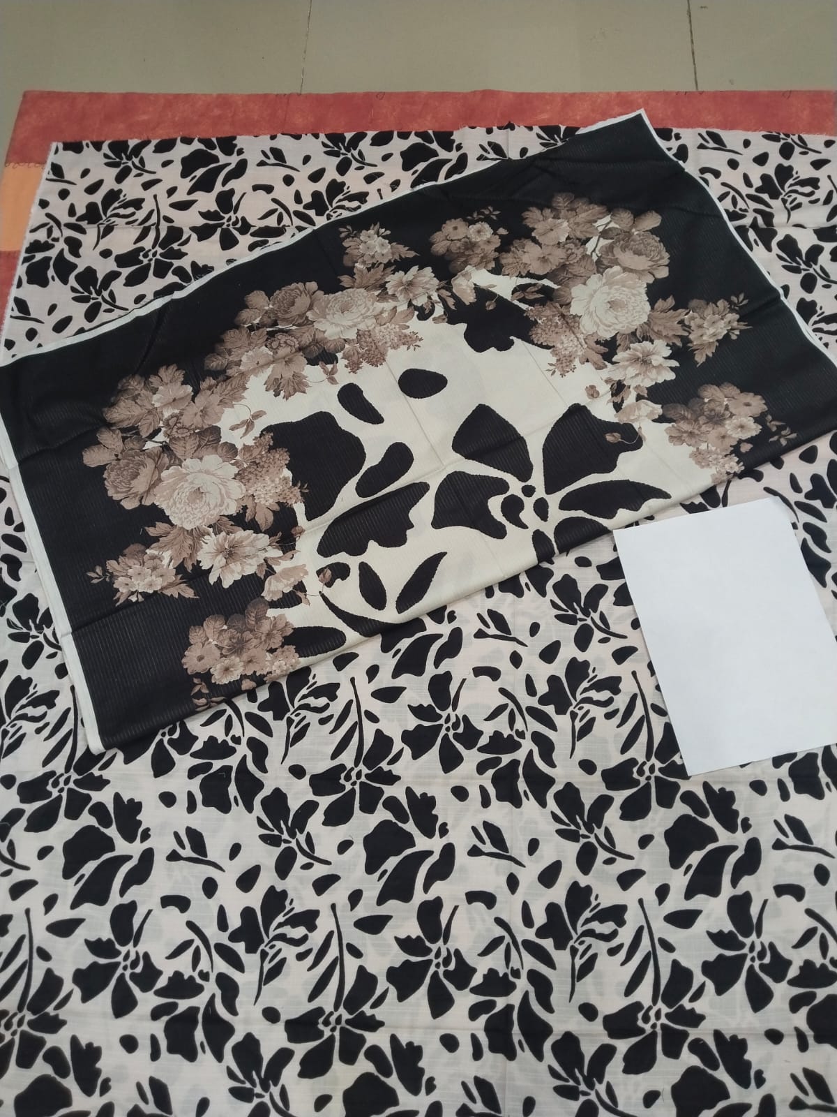 Nishat 3PC cotton linen Mix Printed